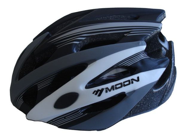 ACRAsport Prilba cyklistická MOON Basic biela/čierna M